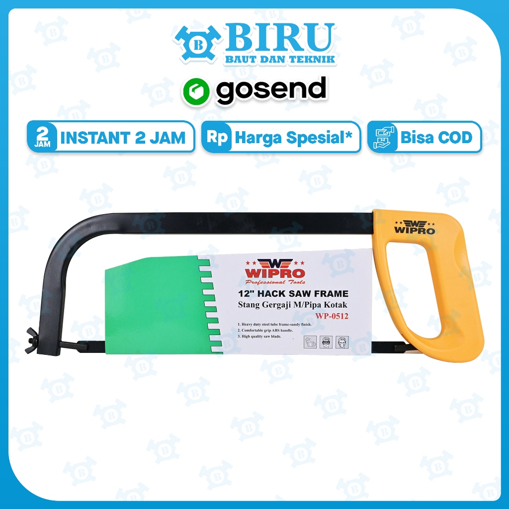 WIPRO Gagang Gergaji Besi Model Pipa - Panjang 12 Inch | Hacksaw Frame - Adjustable Frame