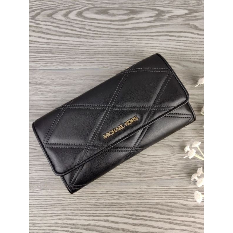 MK Jet Set Travel Long wallet black