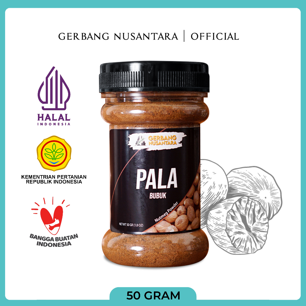 

Gerbang Nusantara - Pala Bubuk Bumbu Masak Dapur Rempah 50gr