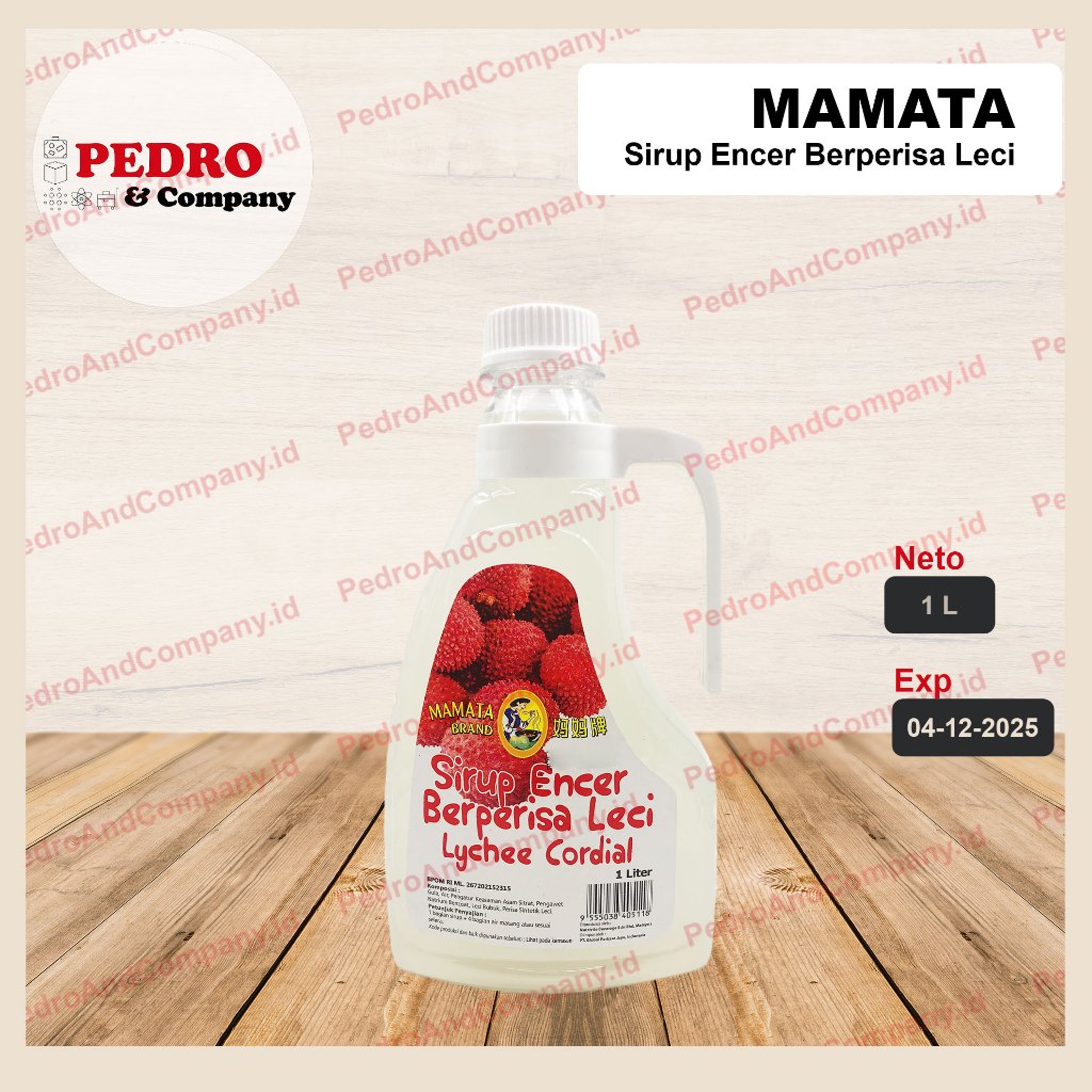 

Mamata sirup syrup encer rasa leci lychee 2 liter