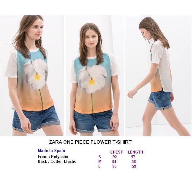 ZARA ONE PIECE FLOWER T-SHIRT FACTORY OUTLET BRANDED