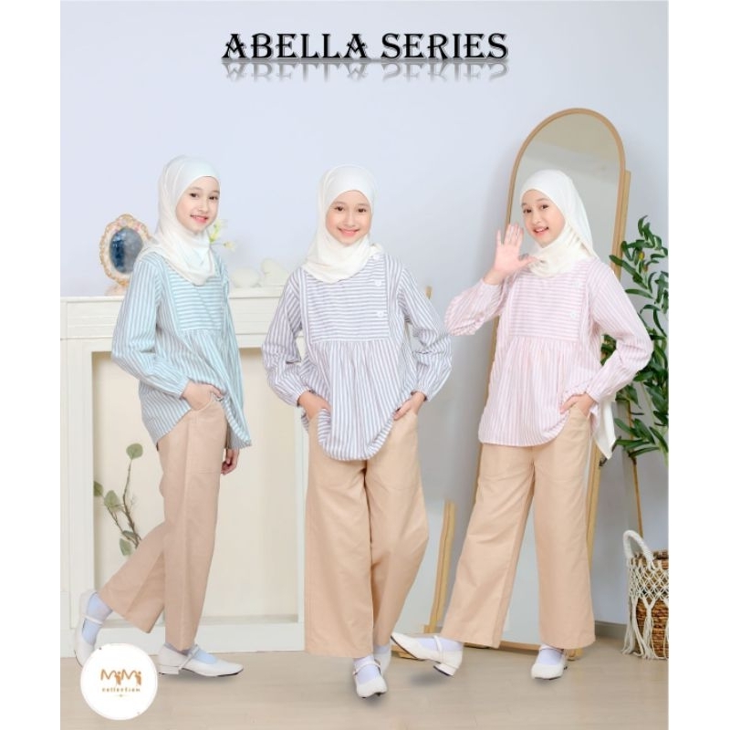 [ ABELLA ] By MIMI setelan kulot cantik kemeja tunik by mimi setelan anak tanggung baju set kulit re