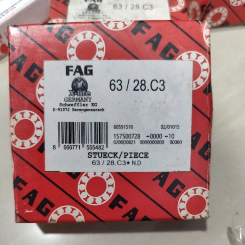 Ball bearing fag 63/28 c3 xlite germany