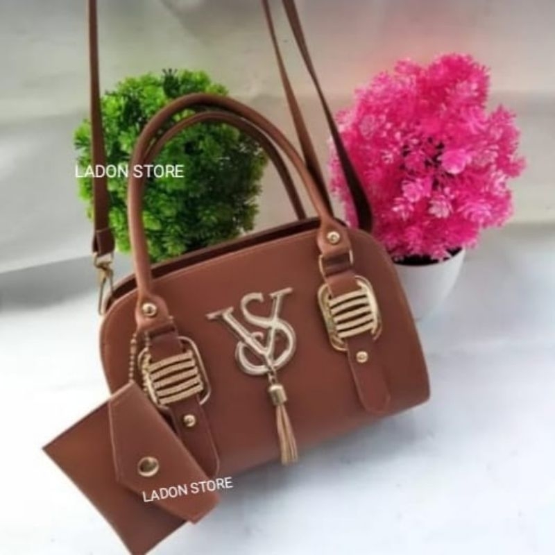 LADON STORE - Tas Selempang Bahu Wanita Free Gantungan Dompet Mini Tas Jinjing Tas Koin Dan Uang Tas