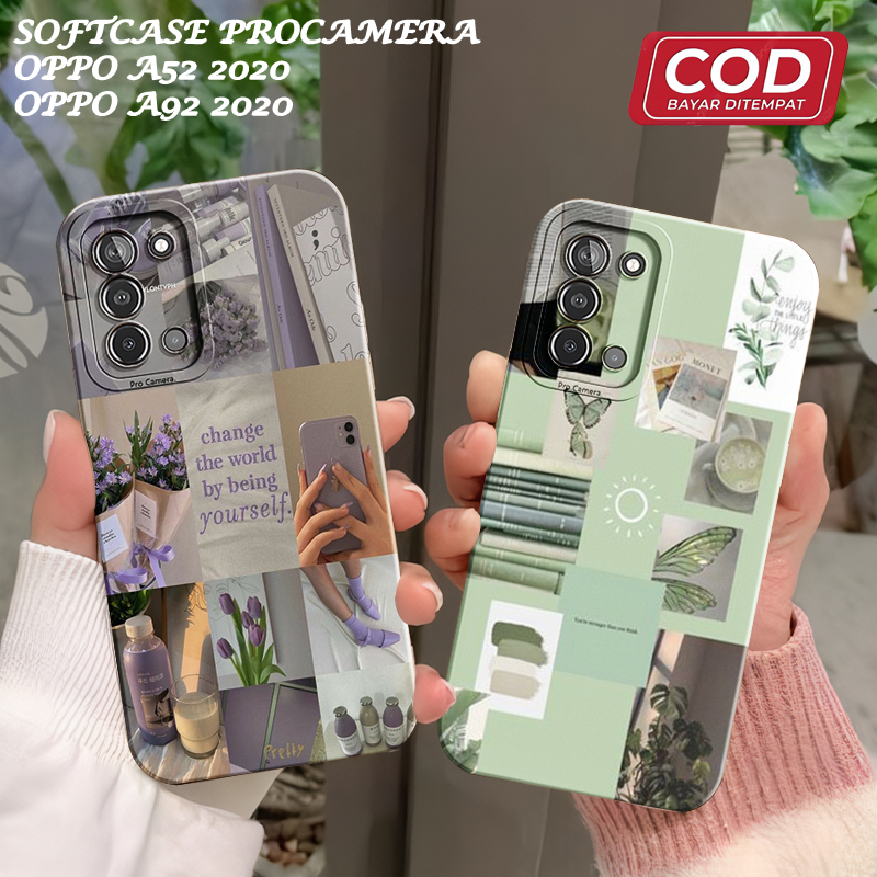Cassing Untuk Oppo A52 A92 A72 Silicone Motif AestheticCase Custom Softcase Pro Kamera