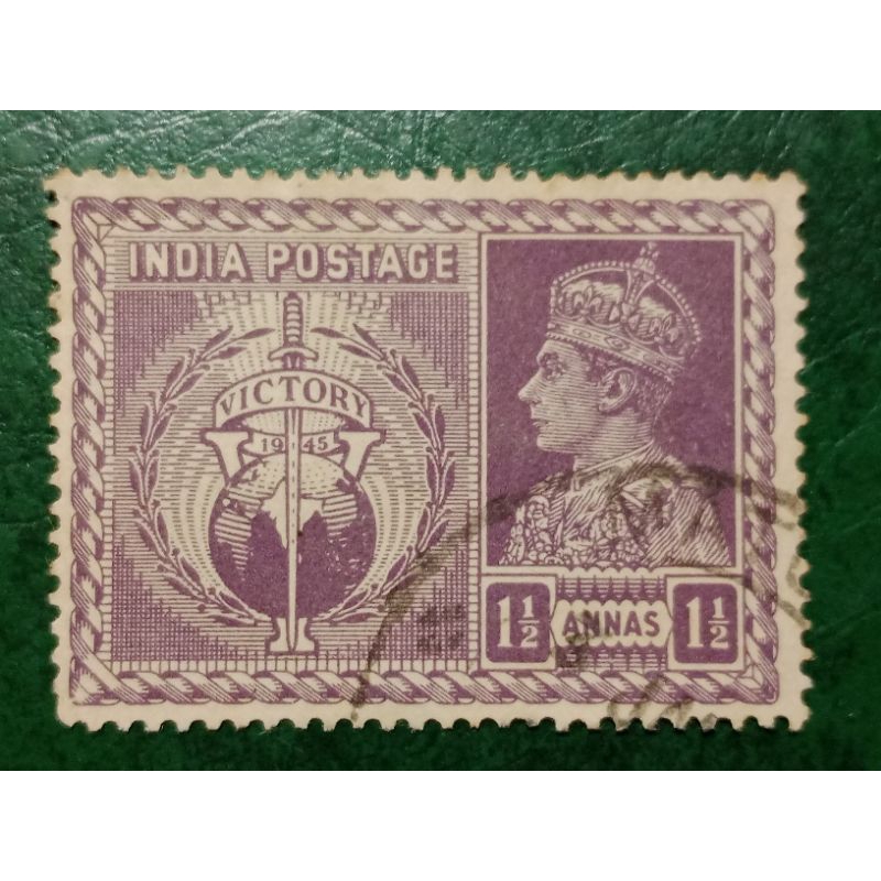 

Prangko India 1½ Annas King George VI Tahun 1946 USED