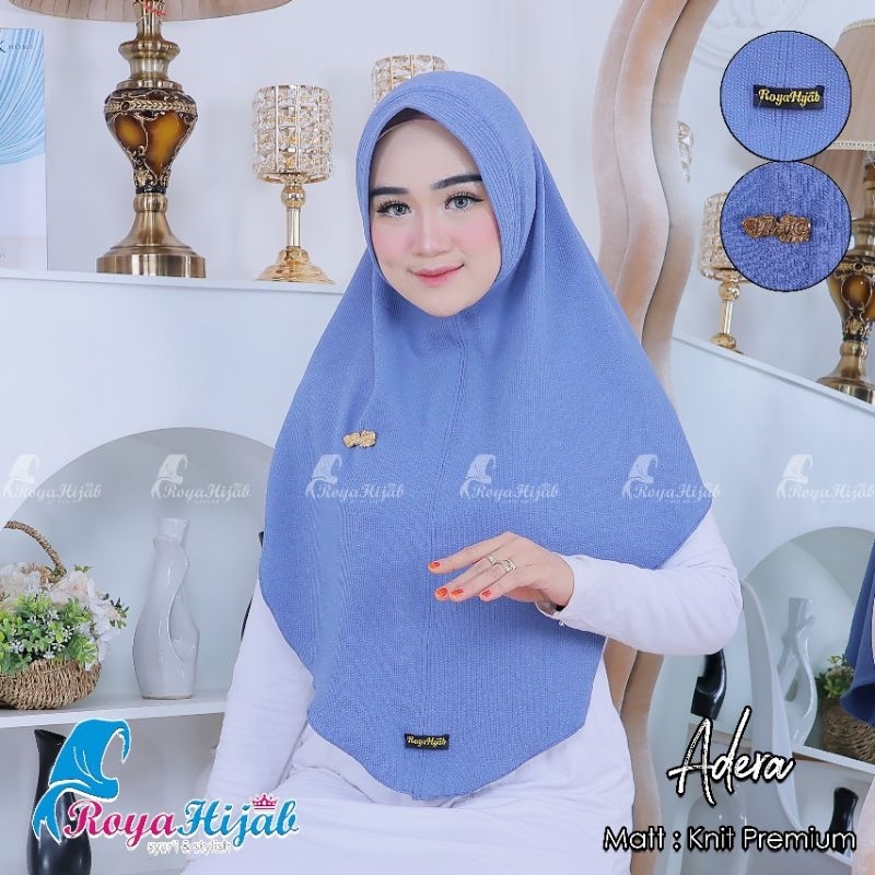 RoyaHijqb//Bergo Hamidah Adera Pet//Knit Snow