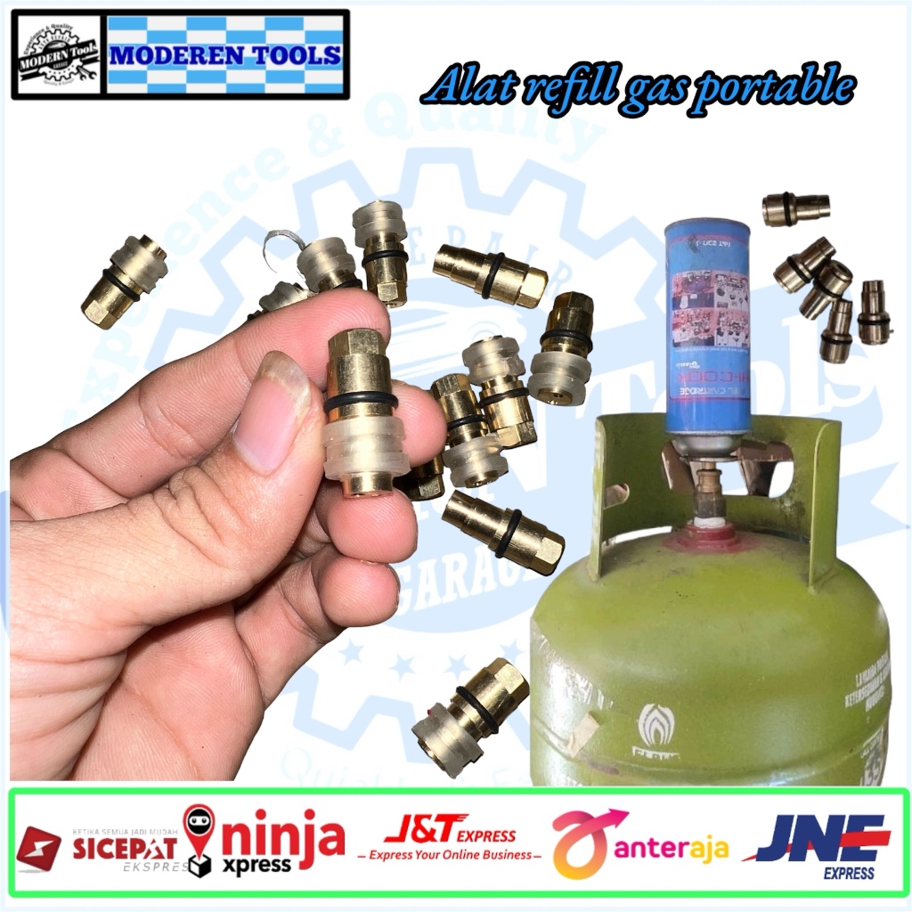 Alat isi ulang gas kaleng portable refil gas kaleng portable simpel.botol robinson