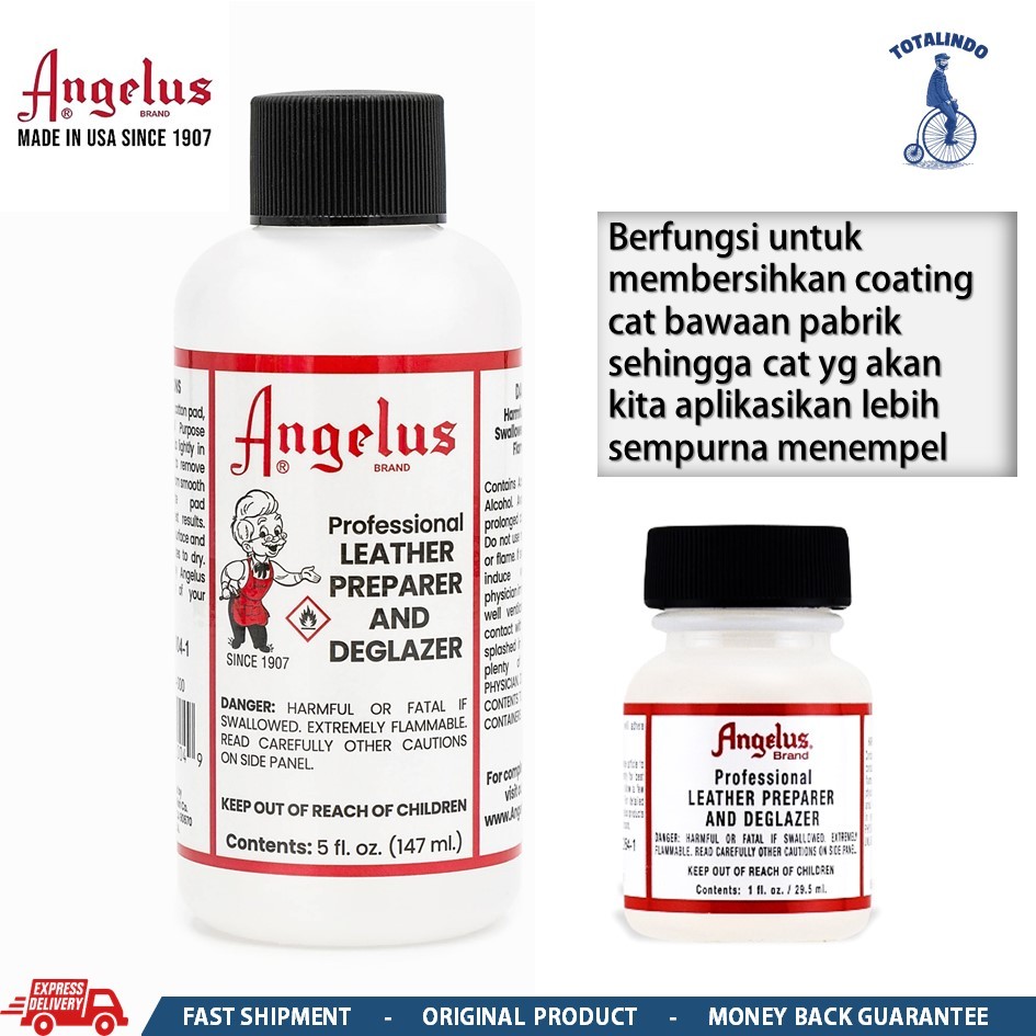 

Angelus Leather Preparer and Deglazer | Pembuka pori2 atau Penghapus Lapisan Coating Cat