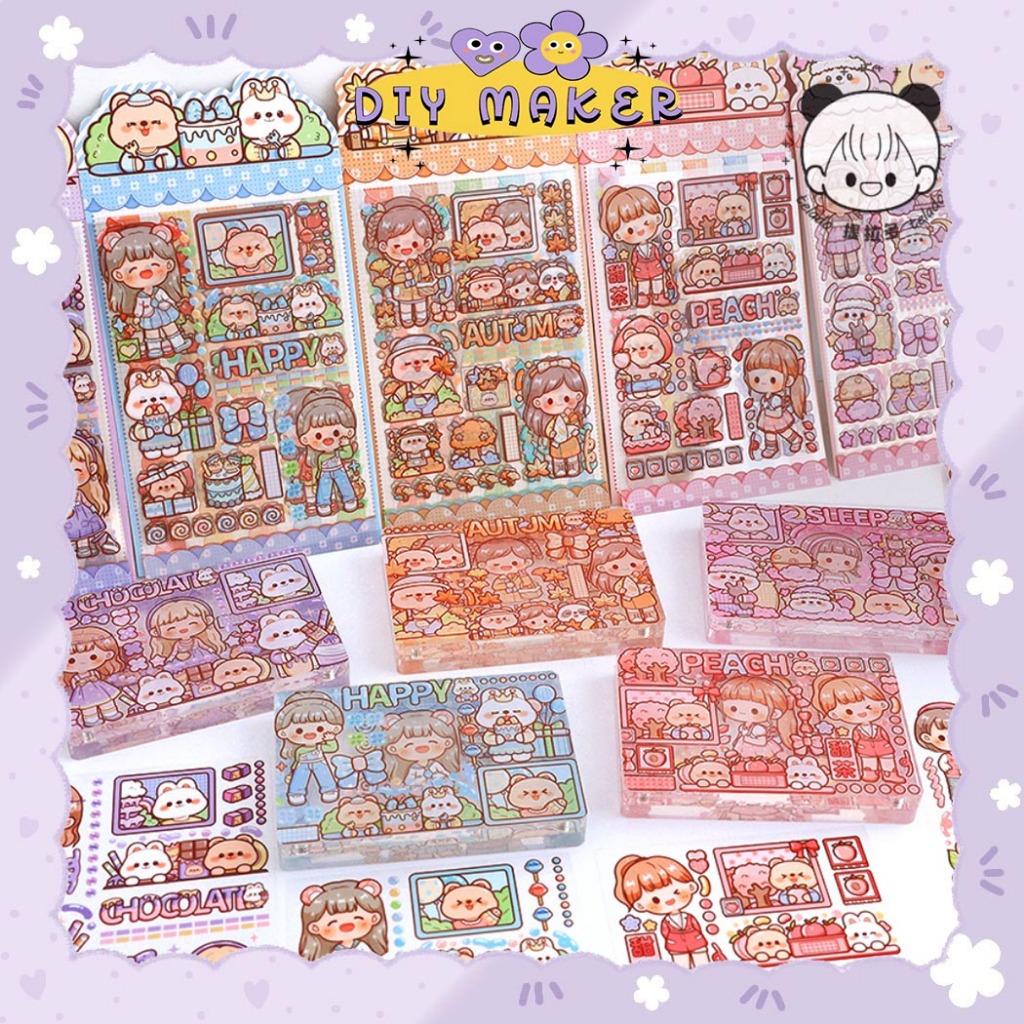 

DM Stiker Pack 5 Lembar Doudou Sauce Theme Color isi 5 Lembar Mainan Stiker Anak Mainan DIY TLD89