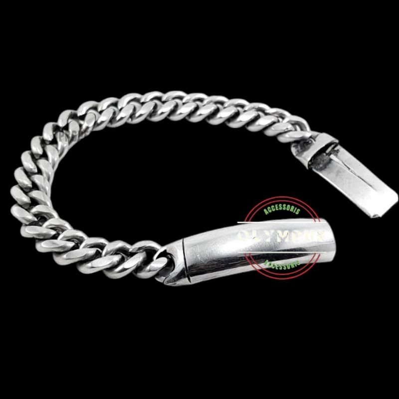 OLYMPUS ACCESSORIS~GELANG BESI PUTIH ASLI 100% UNTUK PRIA.ANTI KARAT DAN PUDAR.GARANSI ANTI KARAT 1 