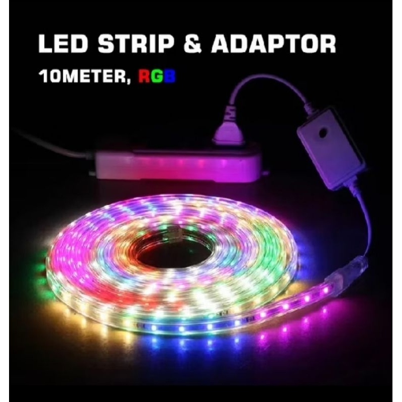 LAMPU LED STRIP SELANG RGB PANJANG -+ 8 METER/LAMPU SELANG/LAMPU RGB/LAMPU WARNA WARNI/LAMPU LED