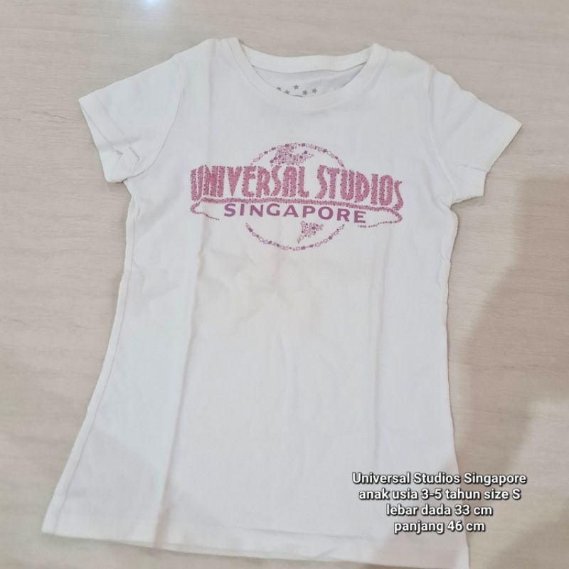 Kaos Putih Universal Studio Singapore 3-5 y