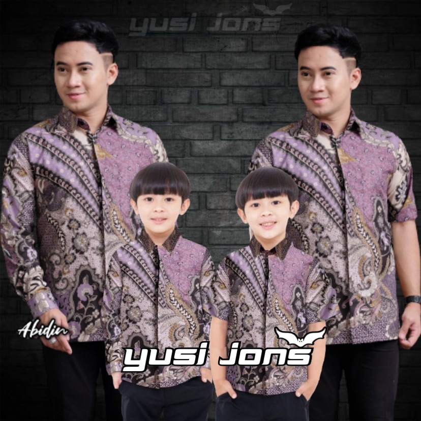 Terbaru Couple Batik Ayah dan Anak Laki laki || Kemeja Batik Pria Dewasa dan Anak Laki laki Modern T