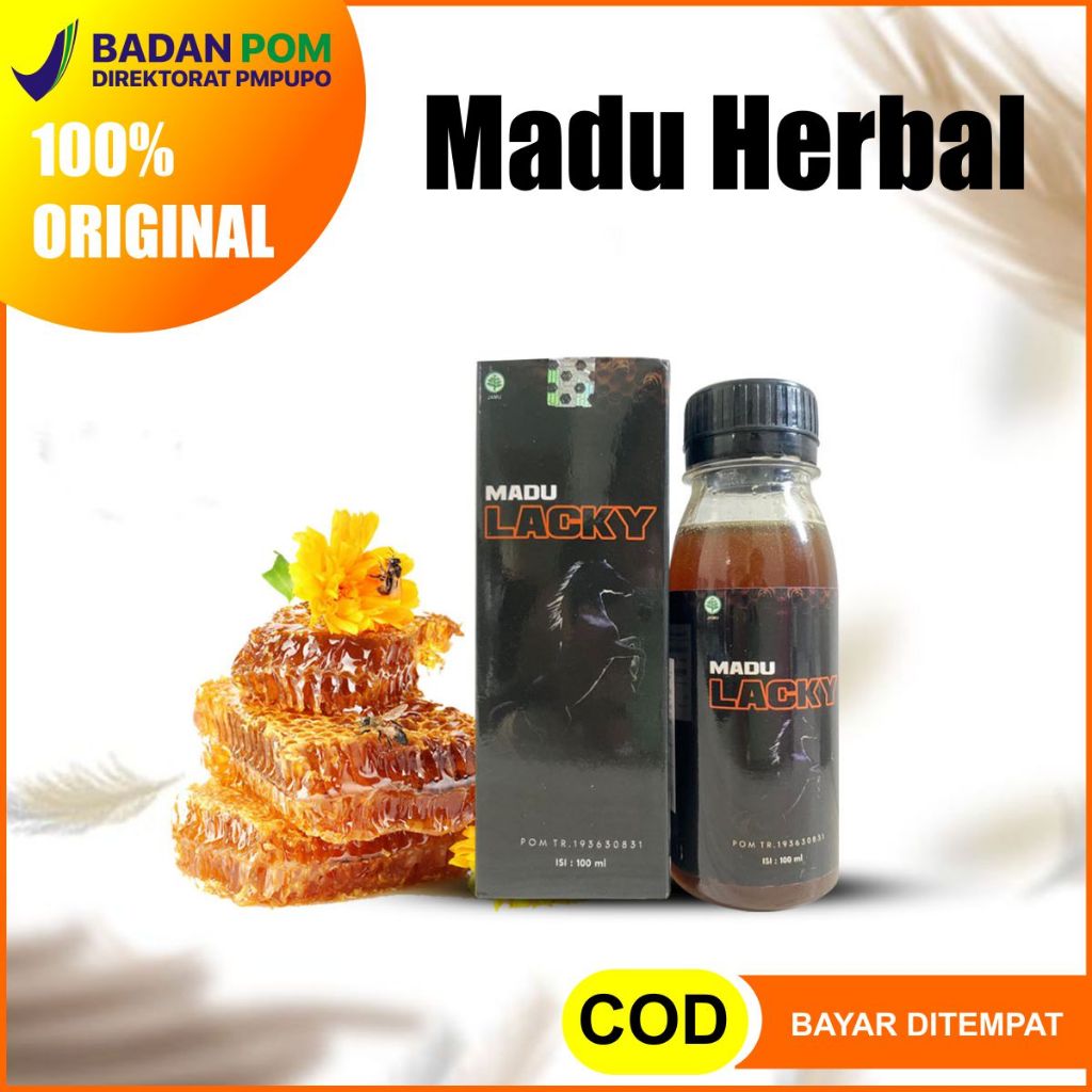 MADU LACKY madu kuat pria tahan lama original 100% madu stamina pria tahan lama zimuno halal bpom