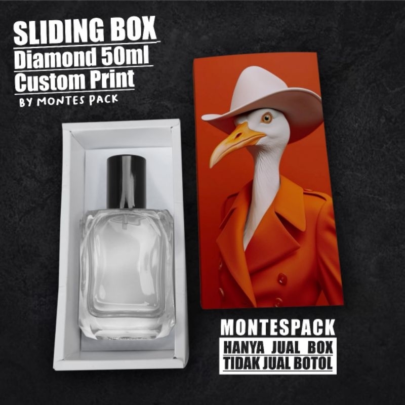 

SLIDING BOX CUSTOM PRINT / untuk botol diamond 30ML 50ml / BOX BOTOL SLIDING Print