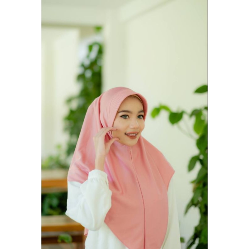 Bergo Hamidah Menutup Dada | Hijab Sport Menutup Dada Jersey Premium