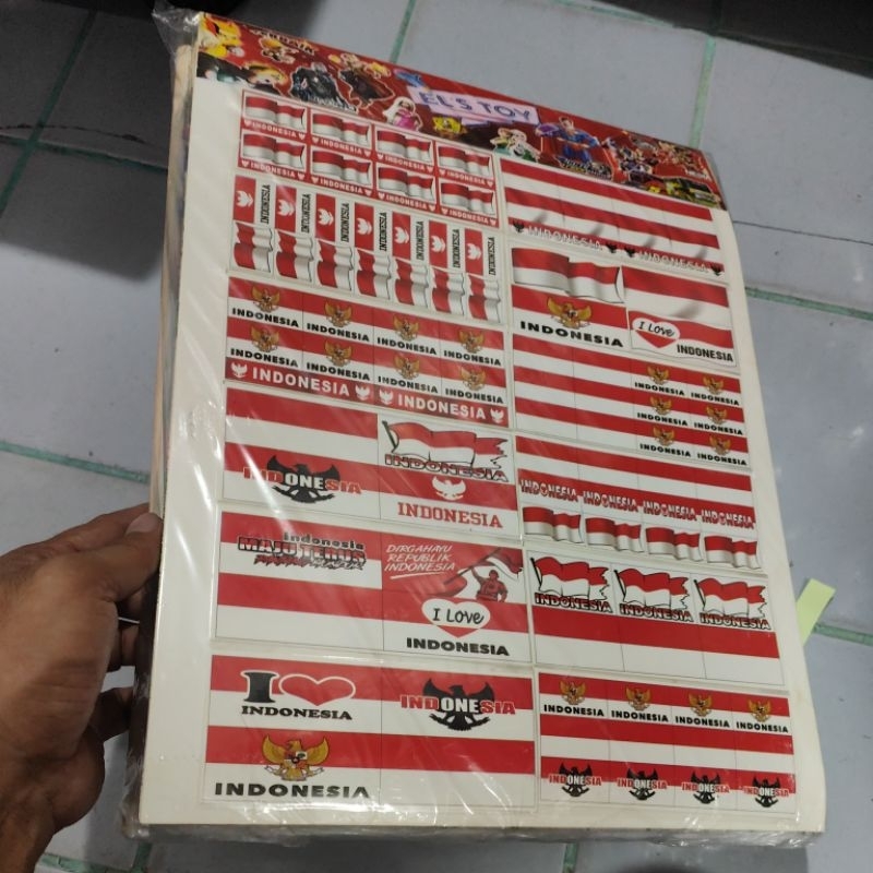 

12 stiker pipi LEMBARAN STIKER PIPI HUT RI