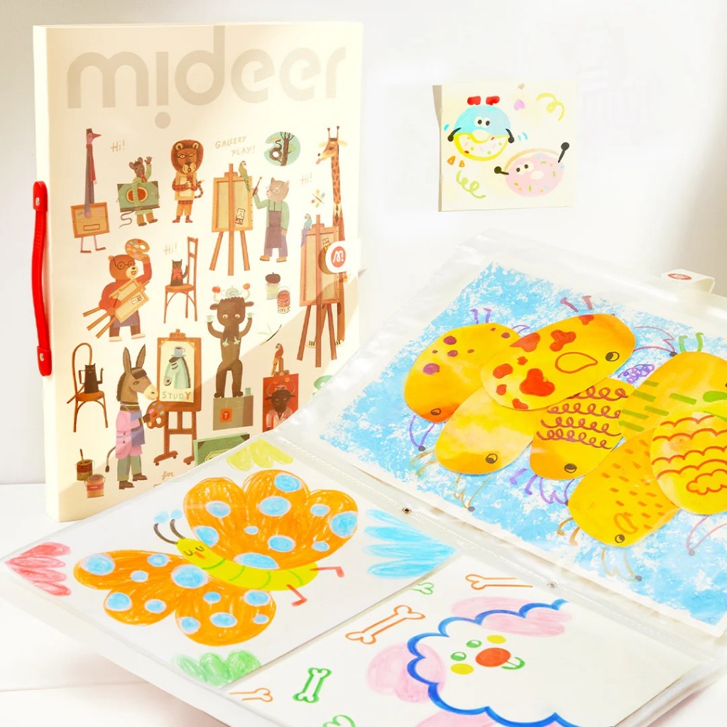 Mideer Colorful Creations Gallery Map Binder Pocket A3 A4 Storage Binder