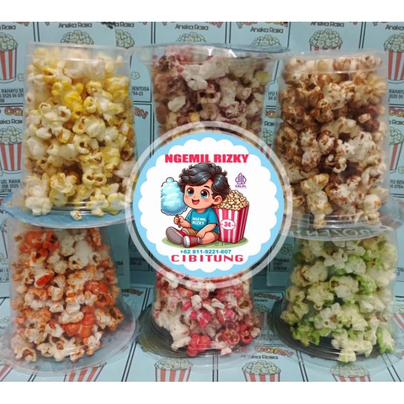 

popcorn caramel 6 pcs ukuran cup 12 oz rasa bisa request