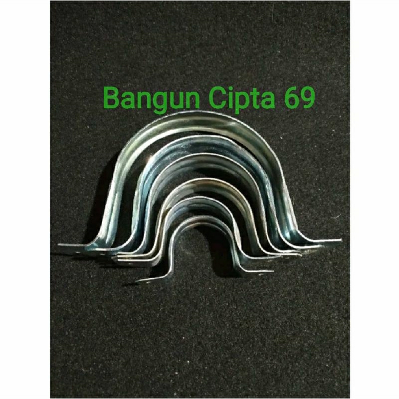 klem pipa plat besi 1 1/4"-4" | klem plat besi besar