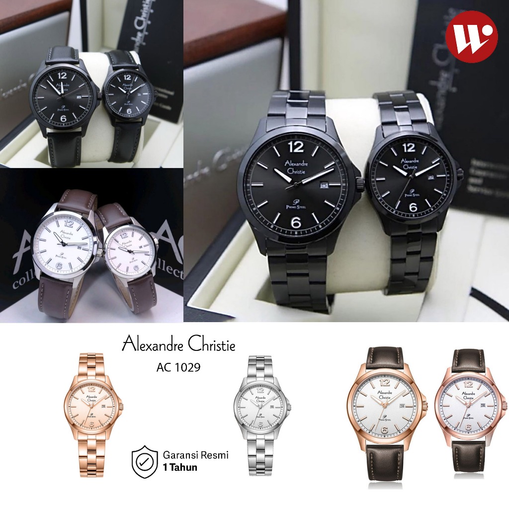 ALEXANDRE CHRISTIE COUPLE AC 1029 JAM TANGAN COUPLE ALEXANDRE CHRISTIE ORIGINAL