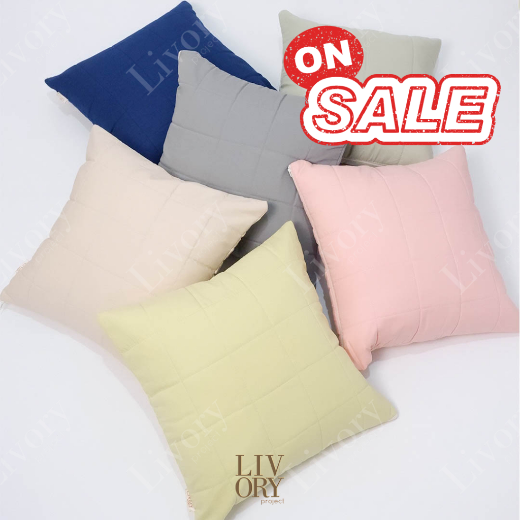 Sarung Bantal Sofa PUFFY | Cushion Cover | 40 x 40 | Aesthetic Pinterest | Livory Project