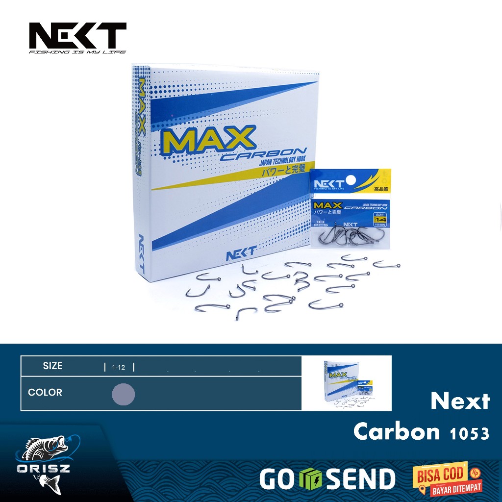 Kotak #100 Mata kail Next Carbon 1053 - Kualitas Terbaik