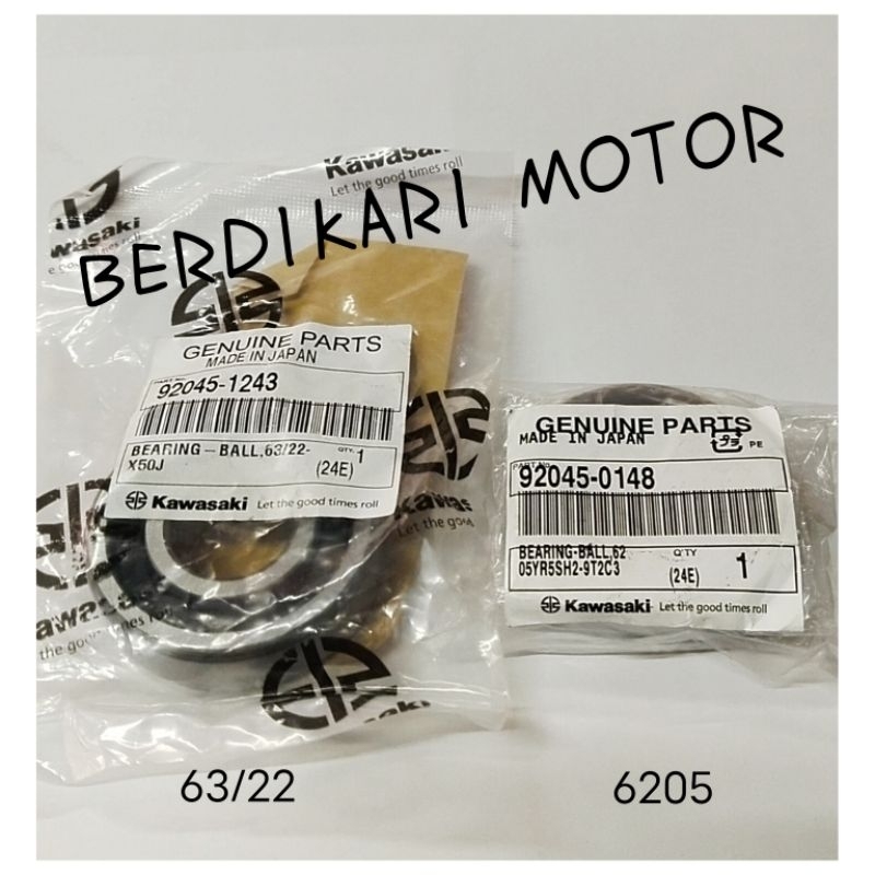 BEARING ASKRUK 6205 63/22 ORIGINAL KAWASAKI 92045-0148/92045-1243