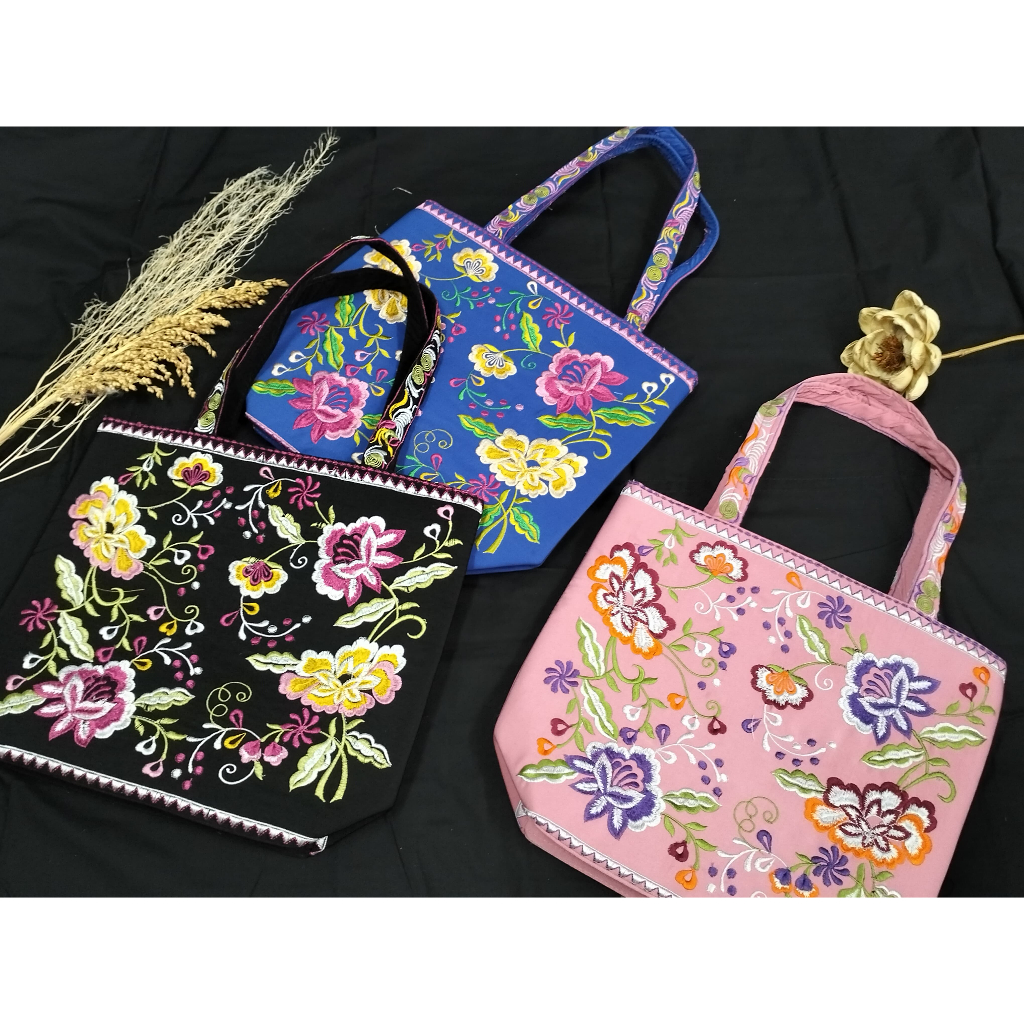 Tas bordir bangkok Oleh - Oleh Tasikmalaya / Full Bordiran / Tas Hits