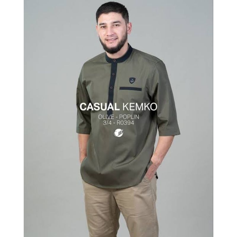 KEMKO CASUAL R039 - LENGAN 3/4 - SAMASE || KOKO MUSLIM PRIA || BUSANA MUSLIM SAMASE || SAMASE KEMEJA