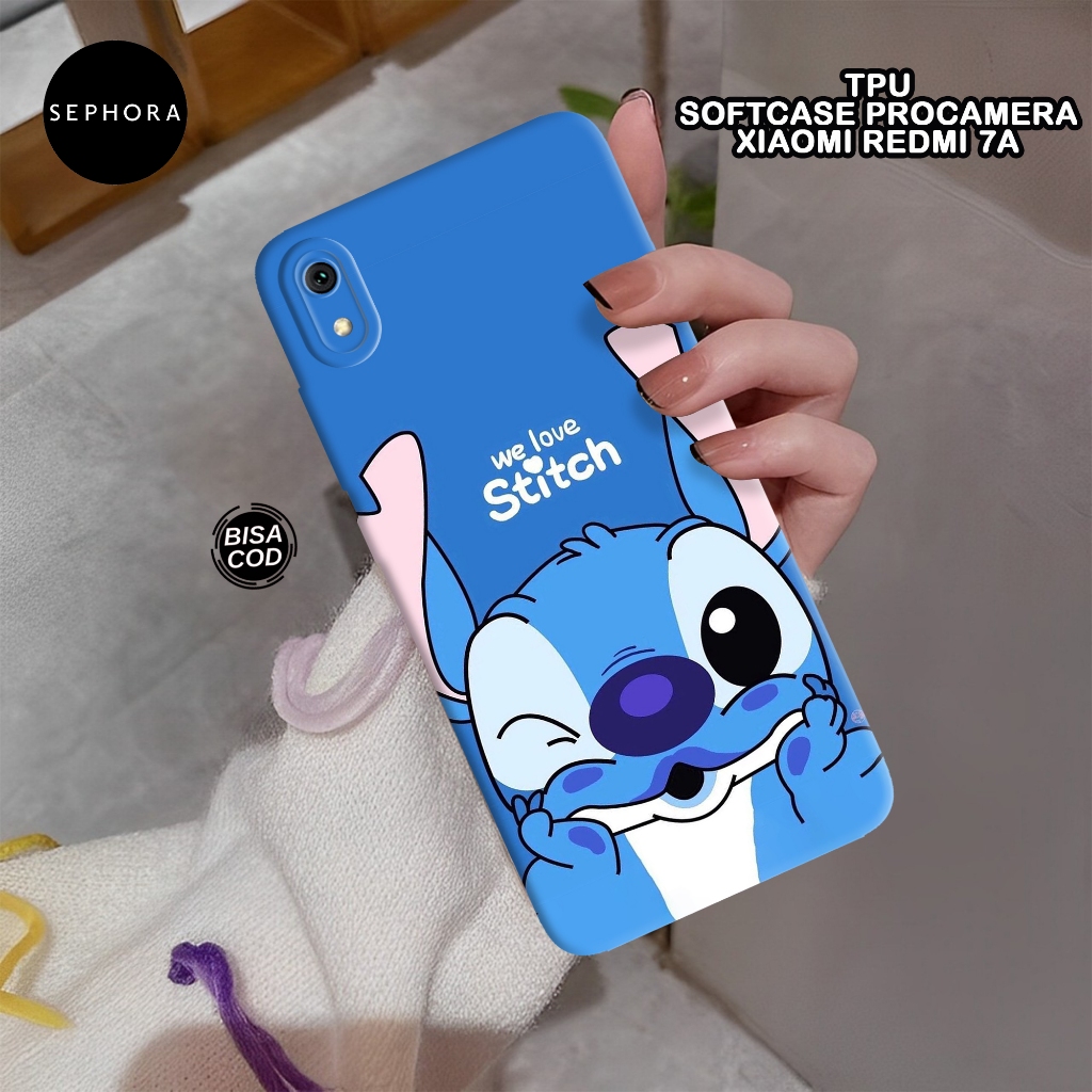 Softcase Xiaomi Redmi 7A Terbaru - Fashion Case Stitch - Case Xiaomi Redmi 7A - Case Pro Camera - Ca