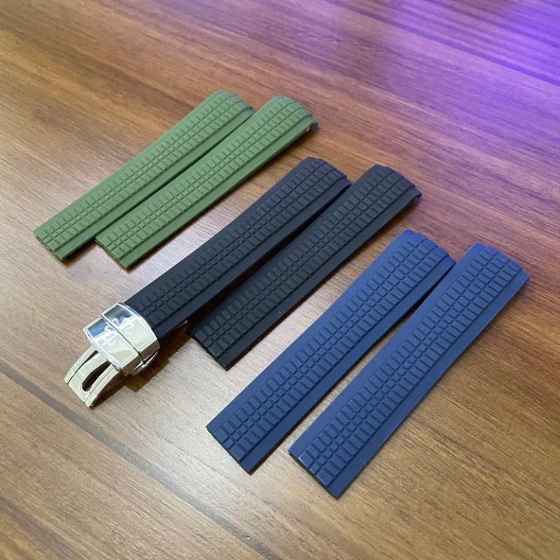 Tali strap jam tangan Patek Philippe aquanut pilih Philip pria karet rubber watch
