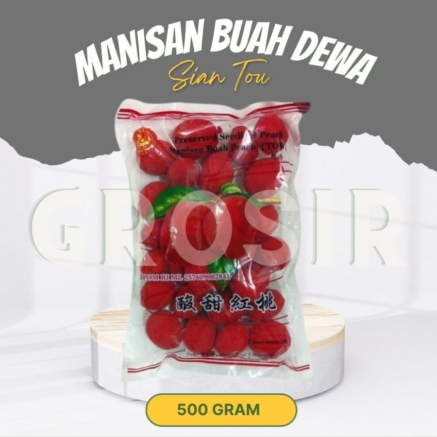 

Manisan Buah Peach Buah Dewa Sian Tou 500gr