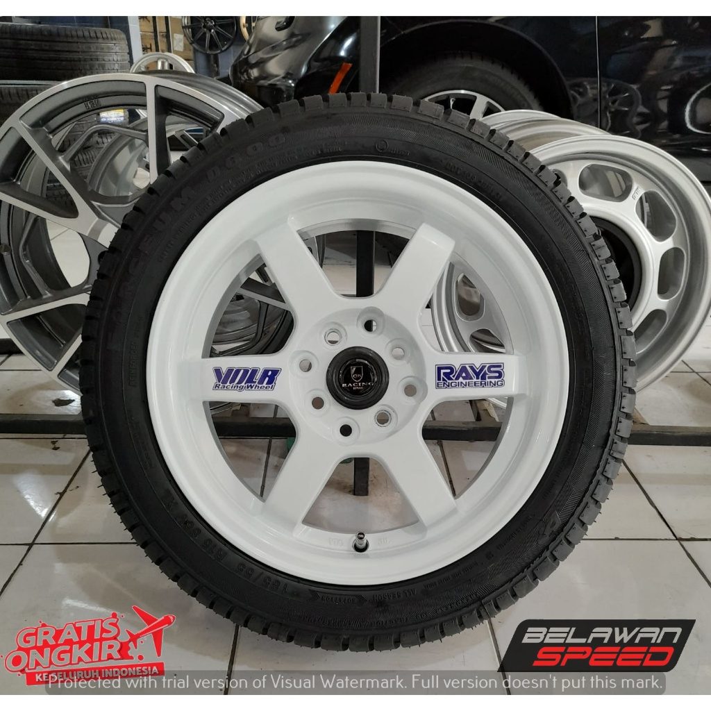 PROMOPAKET VELG PELEK PLUS BAN RING 15 TE37 PCD 4X100/114,3 UNTUK VIOS JAZZ YARIS BRIO AVANZA