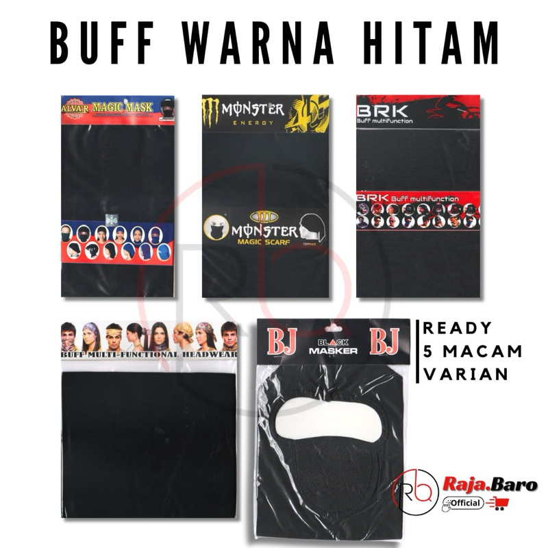 MASKER BAFF/BANDANA HITAM - BAFF KERJA - BAFF NINJA