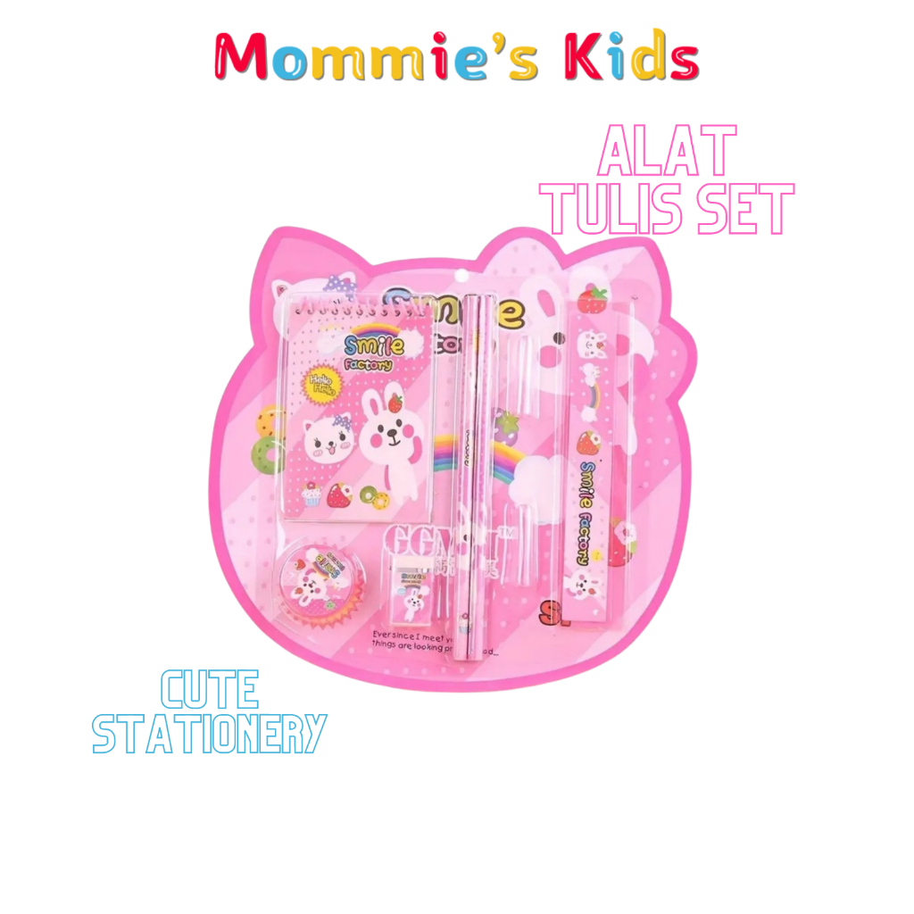 

Mommie's Kids Alat Tulis Set 8in1 Karakter Stationery Kids Paket Alat Tulis Anak TK Set School Supplies for Child Writing Gift Eraser Ruler MK632