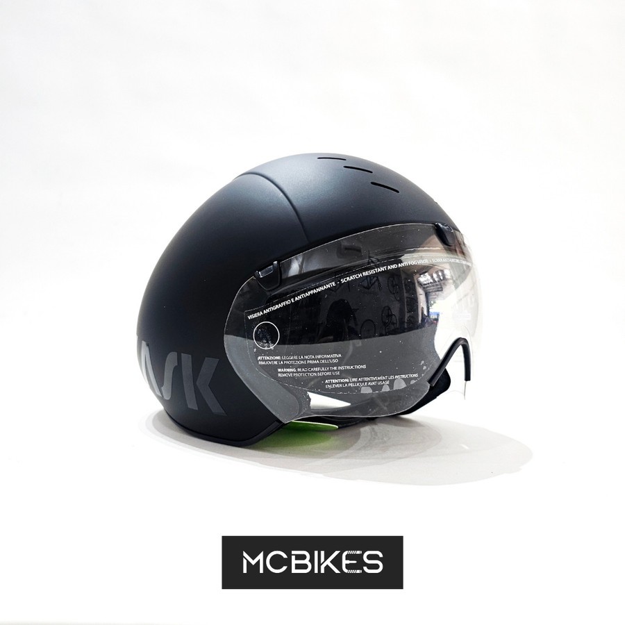 Helm Sepeda KASK BAMBINO PRO Crono Cycling Helmet with Visor - Black Matt