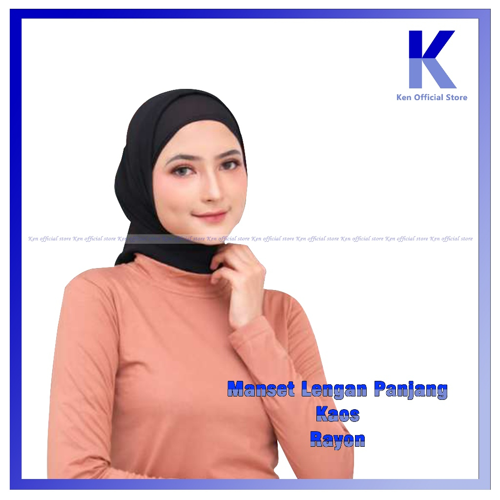 Manset Lengan Panjang Dewasa Bahan  Kaos Rayon (Turtle Neck)/ Manset Dewasa/ Atasan Manset Wanita/ K