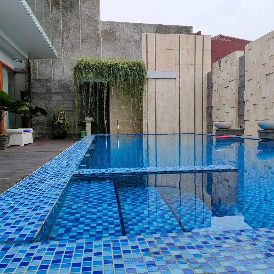 Mosaic Venus Type Cascara Dark Blue - Mozaik Mosaic Kolam Renang Cantik/ Mozaik Dinding Hias Rumah M