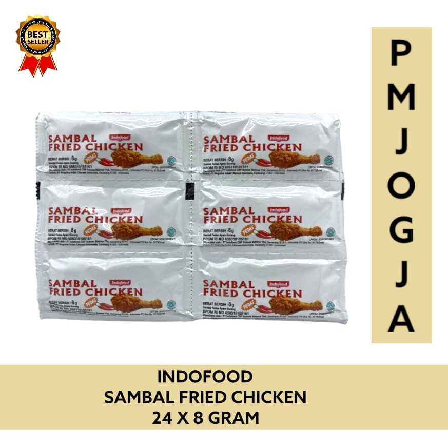 

Indofood Sambal Fried Chicken Isi 24pcs / Saus Sambal Fried Chicken Renteng 24x8gr (24 Sachet)