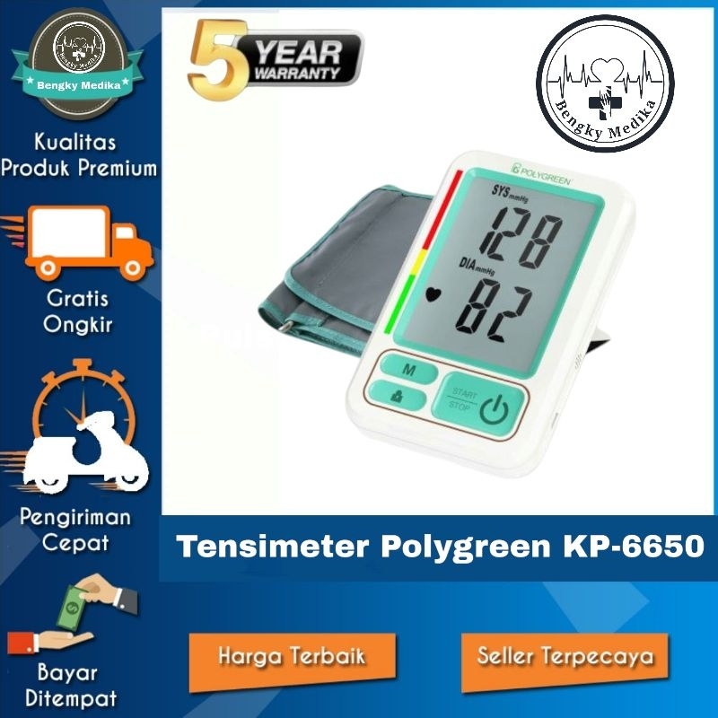 Tensimeter Digital Polygreen KP-6650 Tensi Lengan Atas dengan NFC dan Aplikasi OUcare