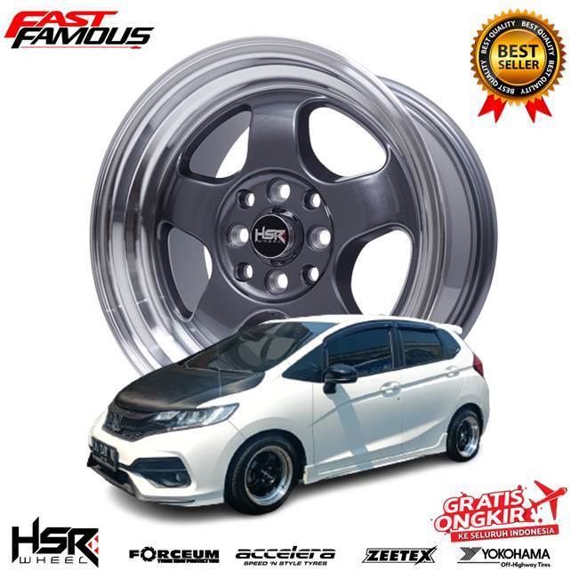 pelek mobil racing celong ring 15 hsr untuk brio, jazz, agya, soluna dll