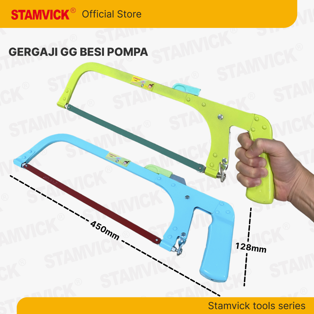 Gergaji Besi + Gagang Stamvick Type Pompa - Gagang Gergaji Besi / Stamvick Hacksaw Frame 12"