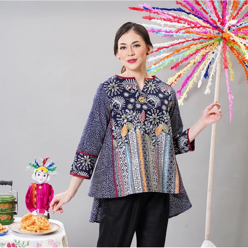 NONA RARA - Orci Betawi T2220, Baju Batik Kasual Modern