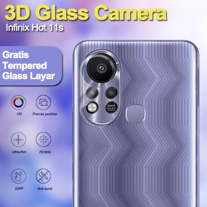 Hans - FULL COVER CLEAR A-Gores CAMERA INFINIX HOT 11s INFINIX HOT11 Tempered Glass LENS KAMERA/Temp