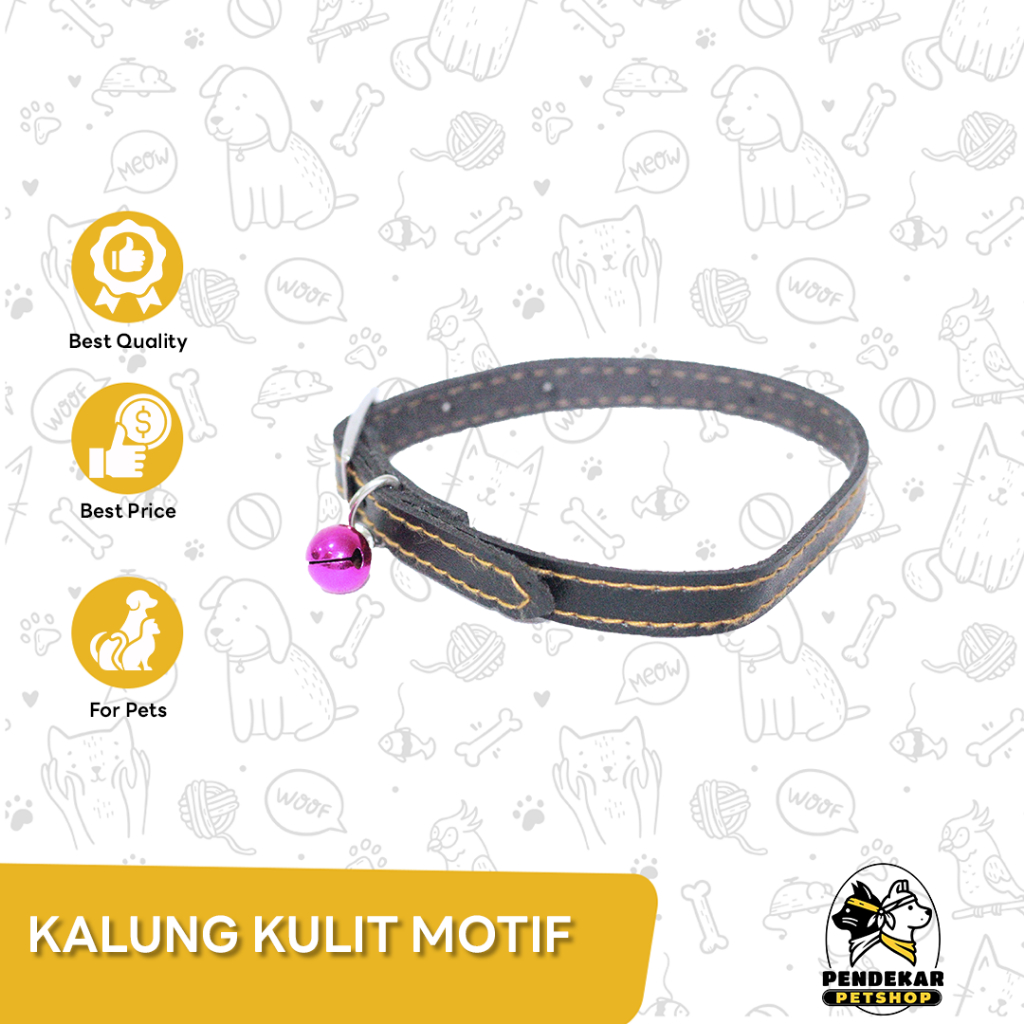 Kalung Kucing / Anjing / Kalung Kulit Kecil