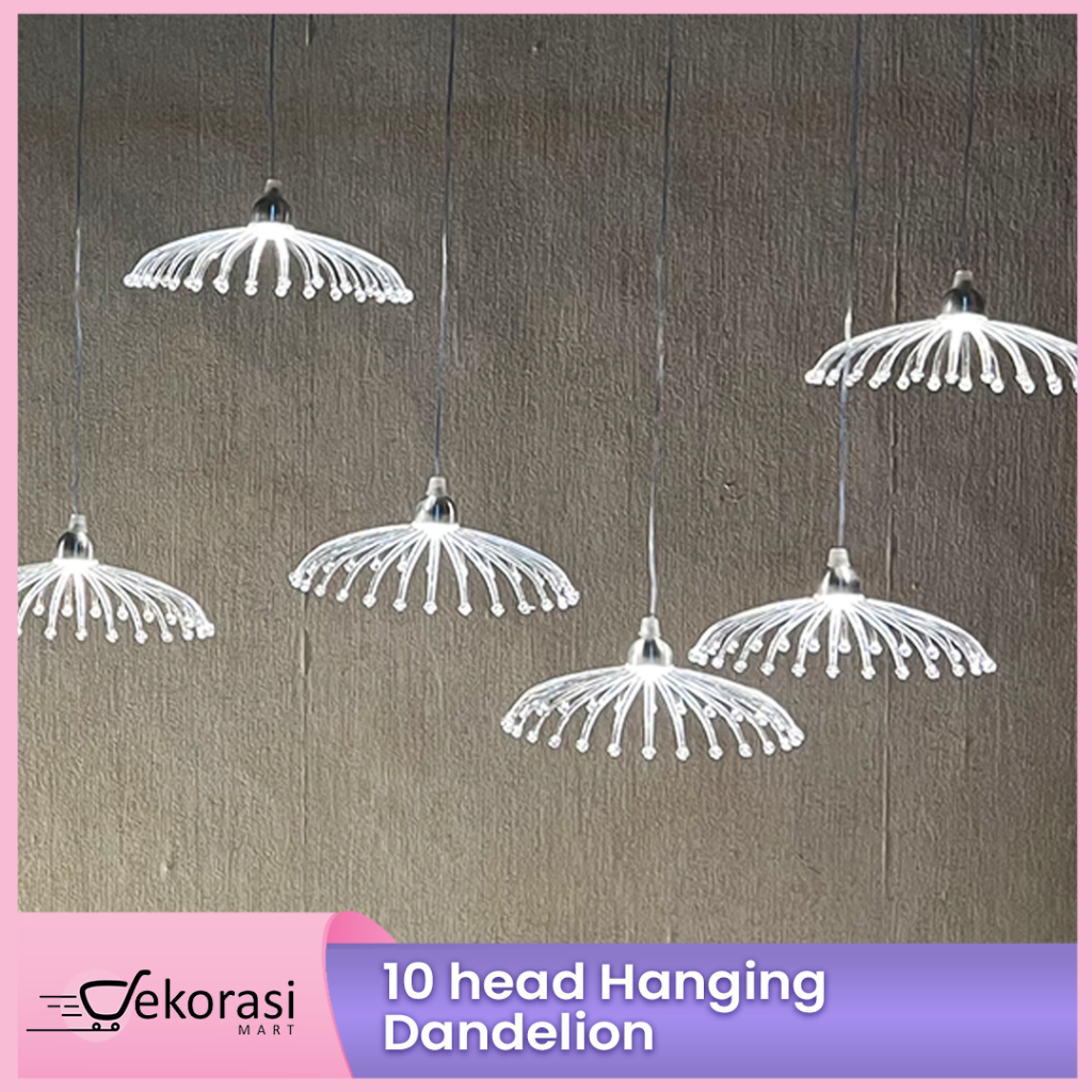 10 head Hanging Dandelion/dekorasi pesta/dekorasi pernikahan/lampu gantung/lampu dekorasi