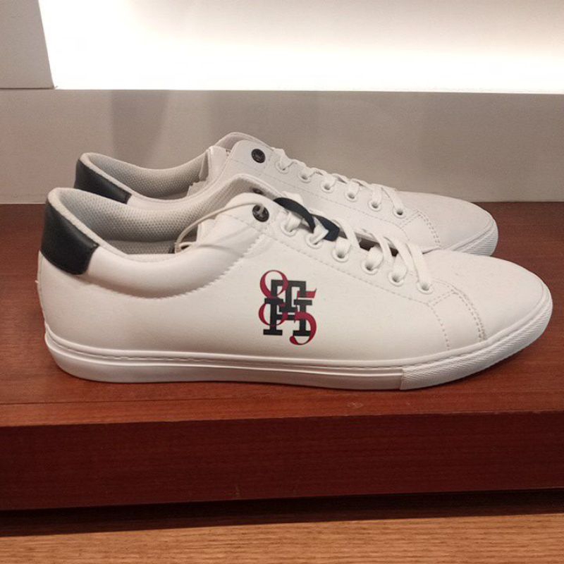 SEPATU TOMMY HILFIGER ORIGINAL - TH WHITE