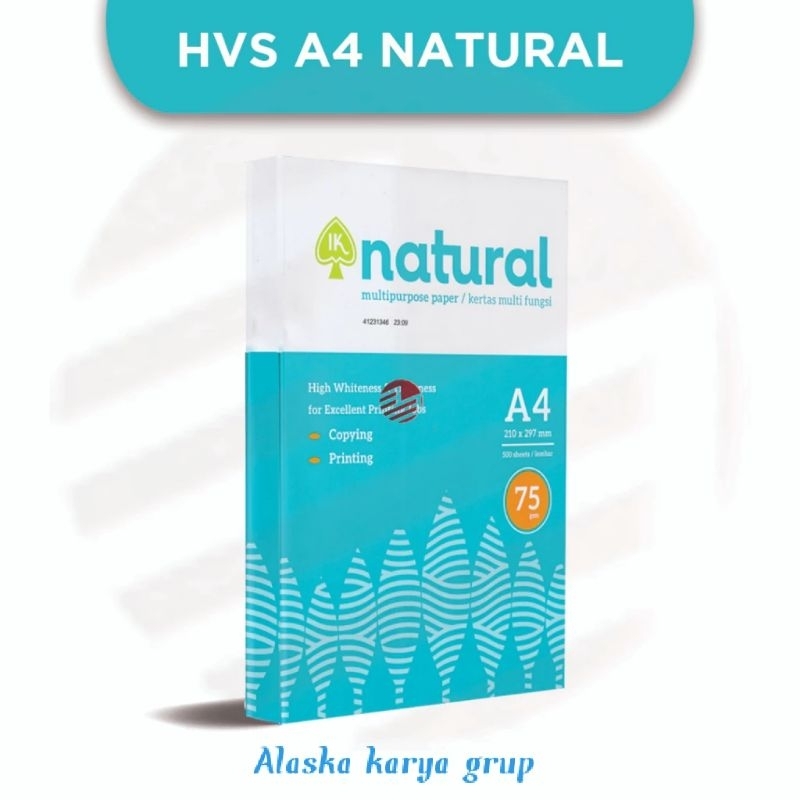 

KERTAS HVS A4 NATURAL 70 gram 1 Dus